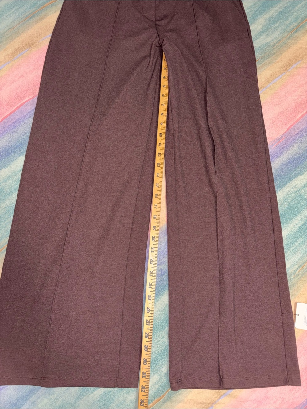 NWT Saint + Sofia Keller Wide Leg Pant brown size 10 Tall - Picture 7 of 9